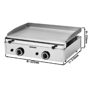 Plancha à gaz 2 feux - longueur 62cm_1