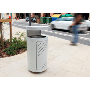 Poubelle publique Mielek Top PA690S - acier galvanisé 70L avec triple protection antioxydation_1
