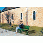 Banc public en métal Oslo - acier perforé - 2 longueurs disponibles - finition peint sur zinc_1