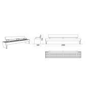 LBQ156 - Banc connecté MMCité 1 a.S. - Hauteur 795 mm - Bois massif - Structure acier - Accoudoirs_1
