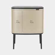 Poubelle Brabantia Bo Touch Bin - 34 litres - Metallic Gold - Idéale pour trier les déchets_1