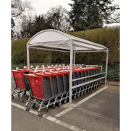 Abri pour chariot à toiture en voute - Profondeur 4000mm x l2330mm x h2600mm - TRADI - Le temple du mobilier_1