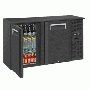 Arrière-bar noir 2 portes pleines - 315 L | Coolhead - QB200_1