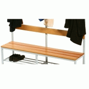 Banc vestiaire simple face avec 6 patères - H 190 x L 160 x P 40 cm - Réf 234_1