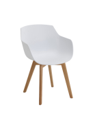 Fauteuil multi-usages BILLY - neuf - coque en polypropylène, piétement en bois naturel_1