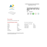 Lot de 5 demi-bacs à pâton 9L avec couvercles - Blanc - 400x300x100 mm - En PP alimentaire_1