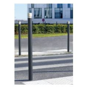 Potelet haute visibilité avec pommeaux - Hauteur hors sol 1200 mm - Tube acier Ø 60 à 114 mm - Cinq pommeaux au choix_1