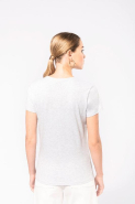 T-shirt col V manches courtes femme - Réf: K381 - Kariban - 100% coton ou mélange coton/viscose - Coupe cintrée_1