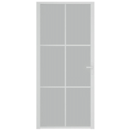 Vidaxl porte intérieure 93x201,5 cm blanc verre mat et aluminium 350582_1