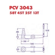 Cric hydropneumatique classique, 4 pistons 58t/45t/25t/13t - pasquin - pcv 3043_1