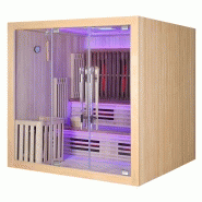 SAUNA COMBI BOREAL® ELÉGANCE PRO 6 - 200X200 INFRAROUGE + VAPEUR_1