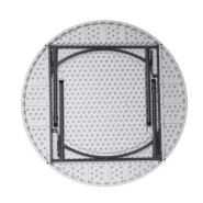 Table pliante de réception Hdpe ronde Nimes Ø180x74cm - blanche_1