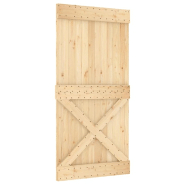 Vidaxl porte coulissante et kit de quincaillerie 100x210 cm pin massif 3203003_1