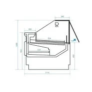 Vitrine réfrigérée service arrière personnalisable pour la présentation et la conservation de vos produits - ACACIA_1