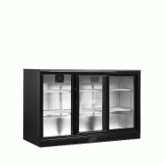 Arrière - bar 3 portes vitrées coulissantes et 6 clayettes blanches - 278 L | Tefcold - DB301S-3_1