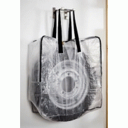 DIMPA - Sac de rangement transparent 65x22x65 cm - Contenance pour roue, affaires de sport ou vêtements_1