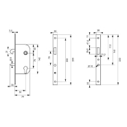 Serrure encastrable pour porte d'intérieur à mentonnet V/BC - Thirard - coffre acier embouti, finition epoxy noir_1