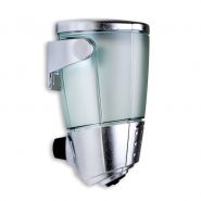 Distributeur de savon Homepluz - Transparent laiteux 500ml - Chrome - Modèle HP-500CP_1