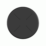 Infinity table de bistrot avec piètement noir + plateau HPL noir Ø 70 cm_1
