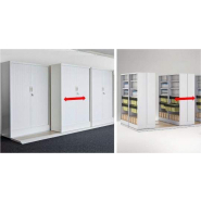 Système d'armoire mobile à rideau pour archives administratif matériel médical_1