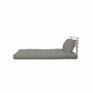 Canapé lit futon Shin Sano gray - Pin massif - Couchage 140x200 cm - Marque KARUP_1