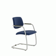 Fauteuil de réunion tissu, Roméo - Sitek - Rouge_1