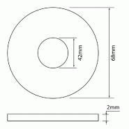 Joint WC pour soupape PORCHER - caoutchouc - l.6.8 x h.0.2 x p.4.8 cm_1