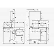Scie industrielle à os ST-270 - MEDOC - en acier inoxydable - IP65 - 1,5 CV triphasé_1