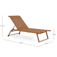 Bain de soleil avec roues Taylor Pecan 70 x 182 x 91,5 cm - par 2_1