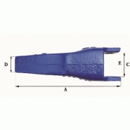 Dents de godet adaptables Feurst F25 R12 - 5.75kg - Dimensions précises_1