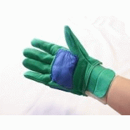 Gants forestiers - taille 9 - cuir pleine fleur hydrofuge - renfort anti-vibration_1