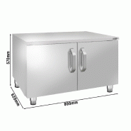 Soubassement en acier inoxydable - 800mm - 2 portes  - Mario 700 | GGM -UBK800-E_1