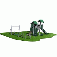 Structure de jeux inox 3 tours - gamme Alpha AL31203I - pour enfants dès 2 ans, capacité de 25_1