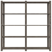 Vidaxl support de rangement à 5 niveaux gris 170x38x170 cm bois de pin 373384_1