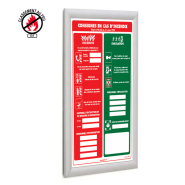 Cadre clic clac mural anti-feu A2 - Réf : VAC952AF - Aluminium anodisé avec protection anti-reflet non feu B1_1