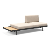 Innovation Living - Canapé design PURI convertible lit 195x80 cm en tissu Argus Natural avec table en chêne_1