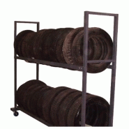 Rack à pneus - 20 pneus - Charge maximale 500 kg - Ossature métallique robuste - Fabrication française_1