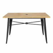 Table d'extérieur 120x76x75cm bois clair | Bolero - FT954_1