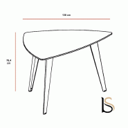 Table de réunion triangulaire Pigreco Up- Martex - Chromé, Noyer_1