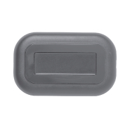 Power bank en plastique RPET - 10W avec boîtier polyester et câble USB - Couleur gris_1