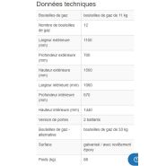 259068w - Armoire pour bouteilles de gaz LB 6 - stockage sécurisé pour 12 bouteilles de 11 kg ou 6 bouteilles de 33 kg_1