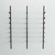 Élément suivant Global noir 7 tablettes verre L90xH240cm_1