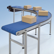 Convoyeur à tapis modulaire courbe, polyvalent, compact et robuste - kmf-p 2040 - mk technology group_1