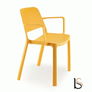 Fauteuil en polypropylène Maike - Sokoa - Orange mandarine_1