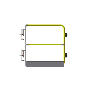 Portillon de sécurité Kee Gate - autofermant avec plinthe en aluminium - conforme NF EN 14122-3_1