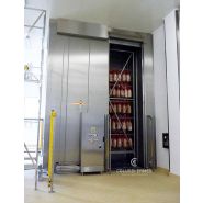 Lavage-soufflage saucissons - laveuse industrielle alimentaire Colussi Ermes sur mesure - acier inox_1