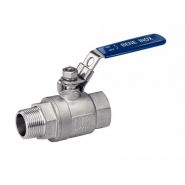 Vanne 2 pièces mâle/femelle gaz - inox 316 - diamètres DN8 à DN50_1