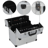 Vidaxl boîte à outils 38x22,5x34 cm argenté aluminium 91848_1