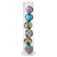 Bac de présentation PMMA rond - Ø20xH100cm - Porte-affiche A4 et A5 - 10 litres_1