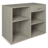 Comptoir Vertigo T01 MDF naturel finition orme L120cm 1 tiroir 2 tablettes_1
